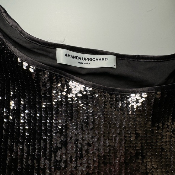 Amanda Uprichard sequin off the shoulder top size M - Picture 2 of 4